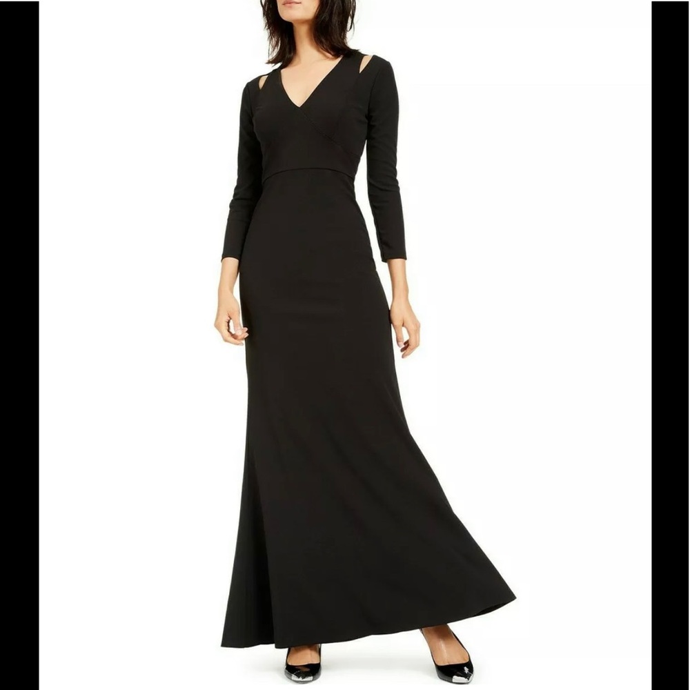 Calvin Klein Womens Solid Gown Dress